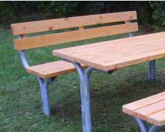 Benk med rygg Kappa for nedstøpning