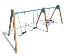 Huskestativ Tito med fugleredehuske og 2 husker