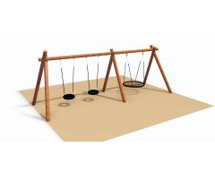 Robinia Dobbel Huskestativ m/ Fuglereirsete og 2 Dekkseter