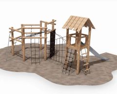 Robinia Klatrestativ Samsa med rutsjebane