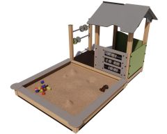 Sankasse med lekehytte KIRA