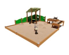 Sandkasse med lekehus HC