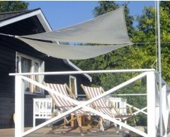 Solseil trekantede 3,6 x 3,6 x 3,6 m hvit