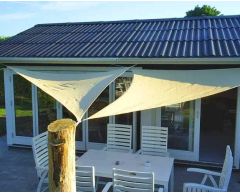 Solseil trekantede 2,5 x 2,5 x 3,6 m camel