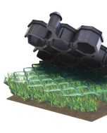 Gressarmeringsmatter-Ringmatter-Fallunderlag til 3 m (sort)