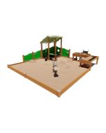 Sandkasse med lekehus HC