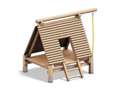 Lekehus med klatretau