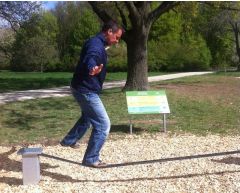 Slakkline 6 m med fundament