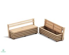 Benk med opbevaringsboks