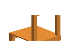 Platform i lerk til 50 cm rutsjebane