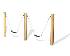 Robinia Huskestativ med dobbelt beltesete