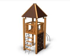 Robinia Klatrestativ 4 m/gulv og tak