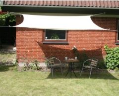 Solseil firkantede 4 x 4 m hvit