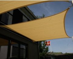 Solseil firkantede 4,2 x 4,2 m beige