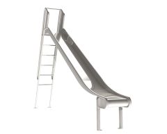 Rustfritt stål rutsjebane med stige
