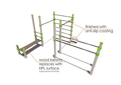 Egenvektstrening - calisthenics apparater av rustfritt stål